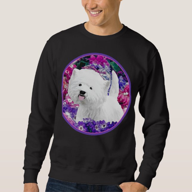 Sweatshirt West Highland White Terrier Peinture Chien Art (Devant)