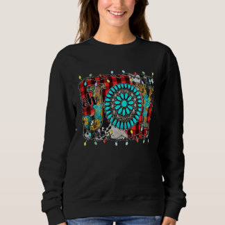 Sweatshirt Western Country Christmas Joy Buffalo Turquoise Co
