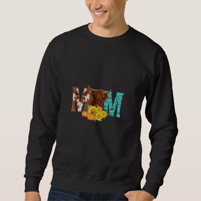 Sweatshirt Western Mom Buffalo Sunflowers Pumpkin for Fall se (Devant)