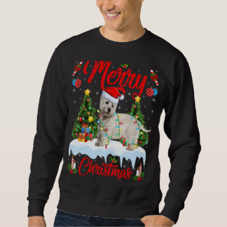 Sweatshirt Westie Dog Lights Xmas Tree Santa Westie Christmas