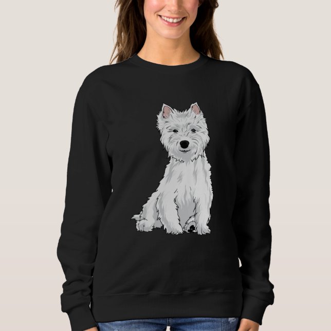 Sweatshirt Westie Dog West Highland White Terrier Cadeau (Devant)