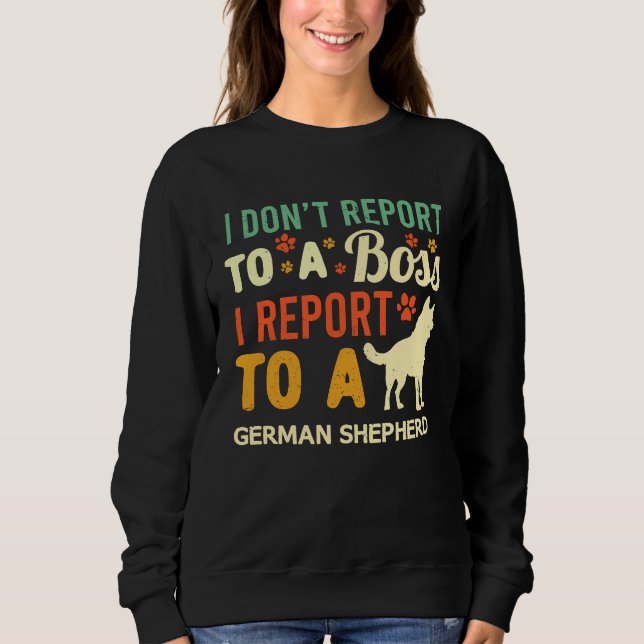 Sweatshirt WFH German Shepherd Boss Coworker Work From Home D (Devant)