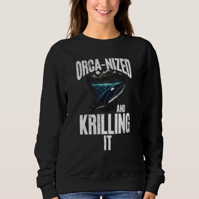 Sweatshirt Whales Watch Dolphin Pottwhal  Saying Orca Whale   (Devant)
