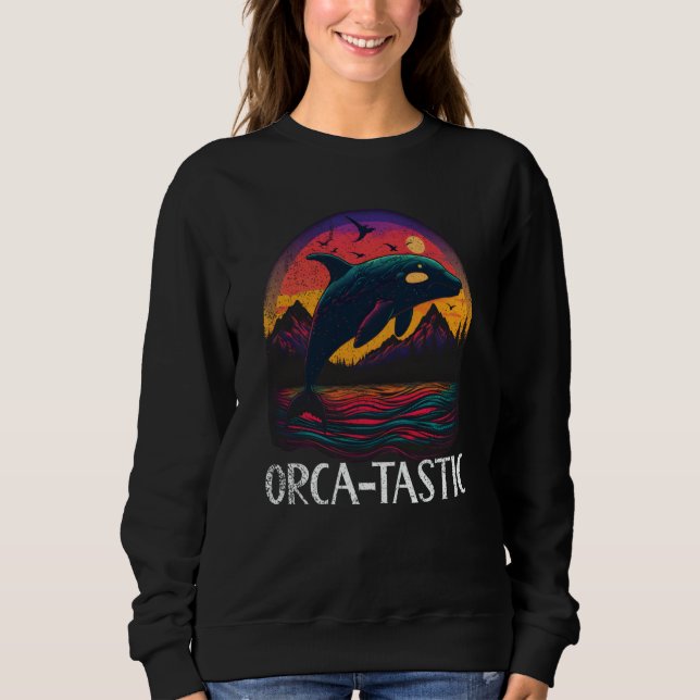 Sweatshirt Whales Watch Dolphin Pottwhal  Saying Orca Whale (Devant)