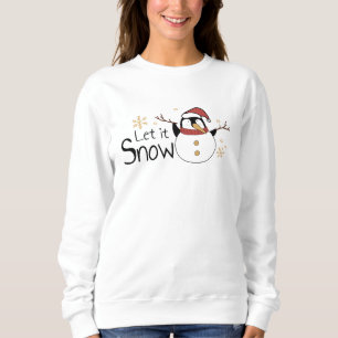 Sweatshirt Whimsal Laisser Il Neige Pingouin Snowman   Noël