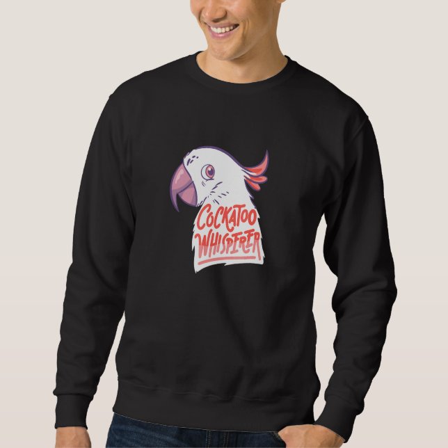 Sweatshirt Whisperer de Cockatoo de perroquet exotique (Devant)