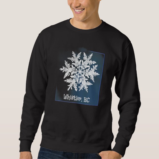 Sweatshirt Whistler Bc Snowflake Pour Skier & Snowboarder Chr (Devant)