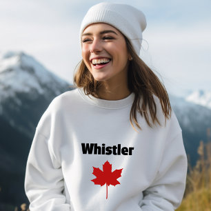 Sweatshirt Whistler Canada Natural Red Maple Leaf