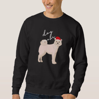 Sweatshirt White Akita Dog Mom Christmas  