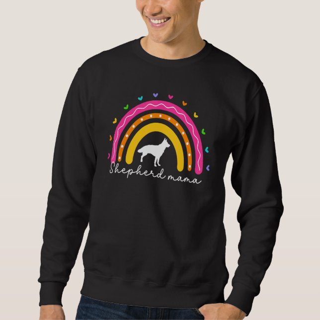 Sweatshirt White German Shepherd Mama For Women Shepherd GSP  (Devant)