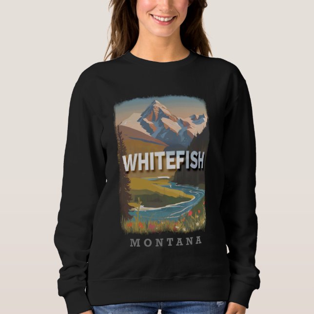 Sweatshirt Whitefish Montana MT Parc national des Glaciers Pr (Devant)