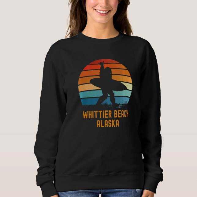 Sweatshirt Whittier Beach Alaska Sasquatch Souvenir (Devant)
