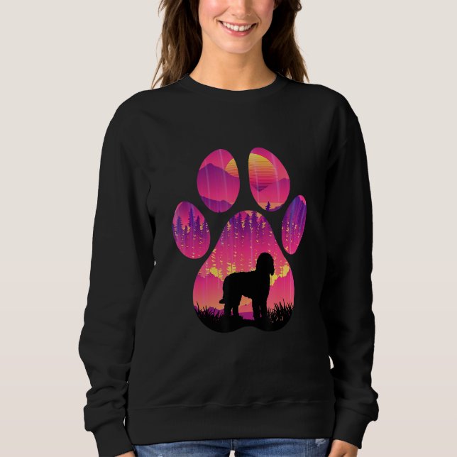 Sweatshirt Whoodle Paw Mom Dad Dog  Women Men (Devant)