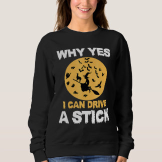 Sweatshirt Why Yes, I can Drive A Stick! Cauldrons and Witche