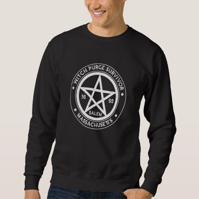 Sweatshirt Wicca Pentacle 1692 Salem Massachusetts A Local He (Devant)