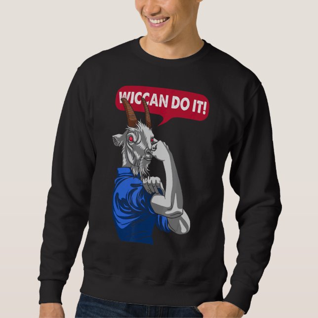 Sweatshirt Wiccan Le Faire Baphomet Chèvre Satanique Occulte  (Devant)