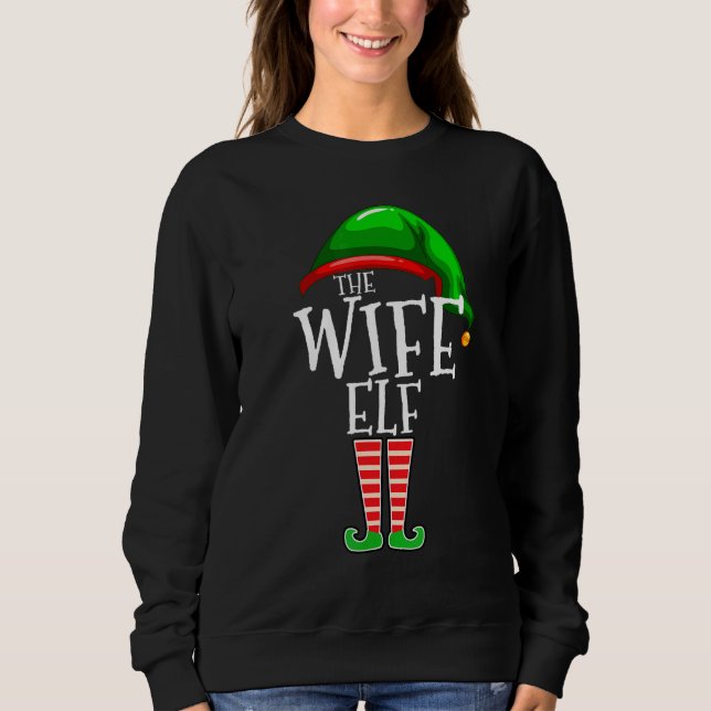 Sweatshirt Wife Elf   Family Matching Group Christmas   Coupl (Devant)