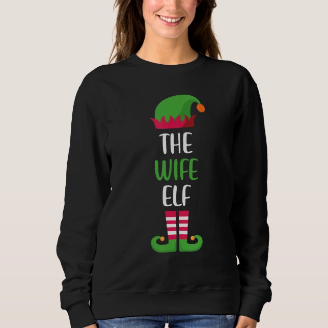 Sweatshirt Wife Elf Family Matching Group Christmas Pajama (Devant)