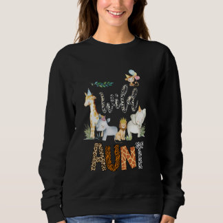Sweatshirt Wild Aunt Zoo Born Wild 2e anniversaire Safari Jun
