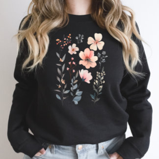 Sweatshirt Wild Flower-Floral-Cute