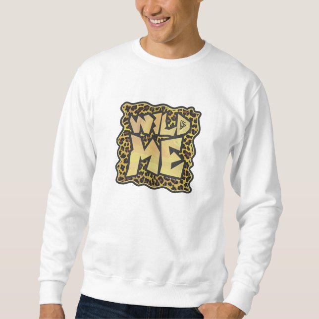 Sweatshirt Wild Me Leopard Brown et jaune (Devant)