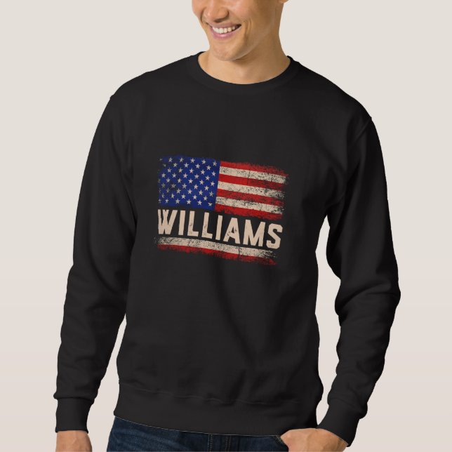 Sweatshirt Williams Nom de famille Shirt Williams Nom America (Devant)