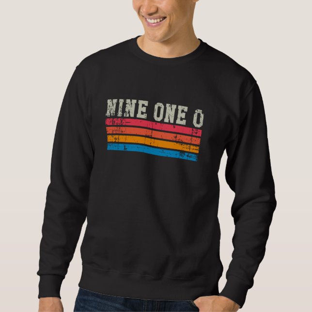 Sweatshirt Wilmington Caroline du Nord Code de zone rétro Vin (Devant)