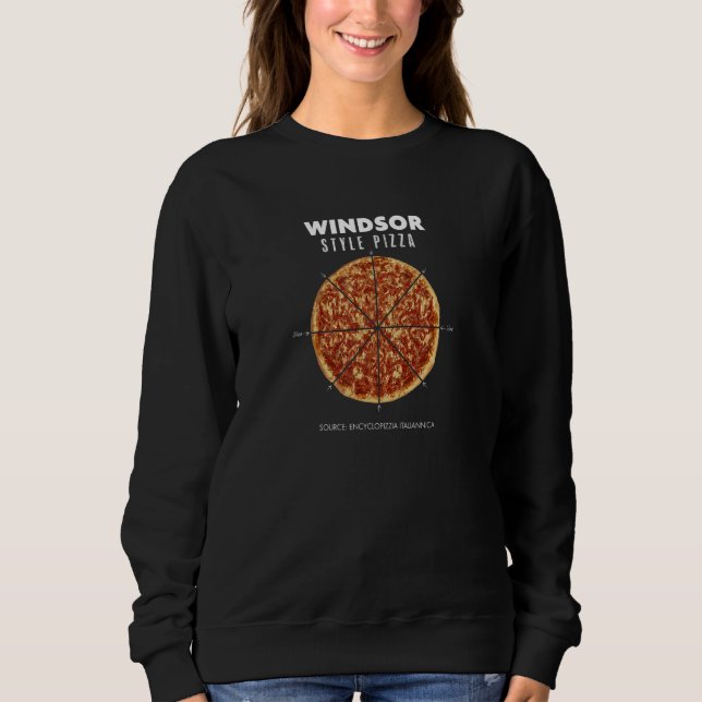 Sweatshirt Windsor Ontario Regional Style Pizza Pie Shredded  (Devant)