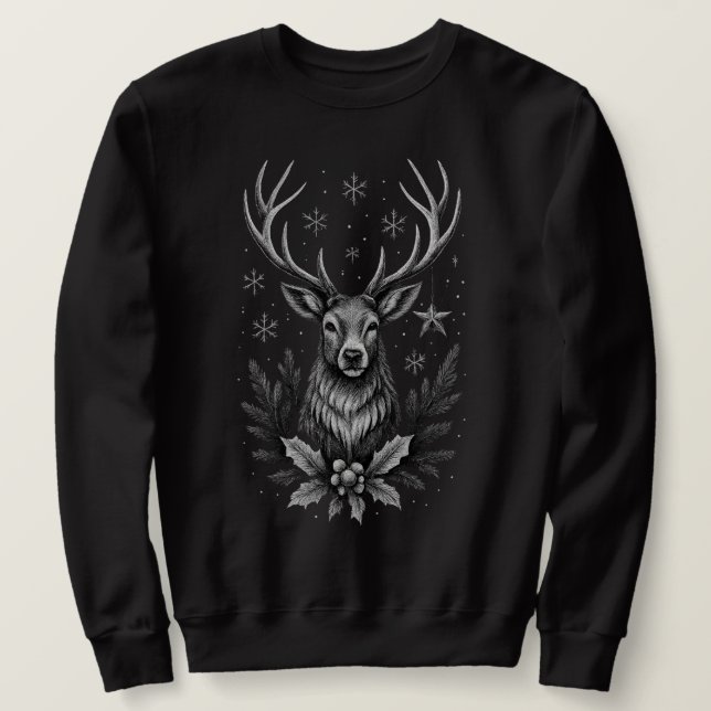 Sweatshirt Winter Stag — Guardian of the North (Design devant)