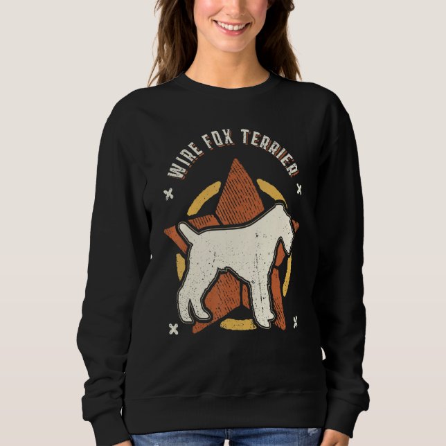 Sweatshirt Wire Fox Terrier Vintage Retro Classic Dog (Devant)