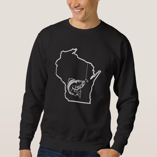 Sweatshirt Wisconsin Walleye Fishing Walleye Cool Fisher (Devant)
