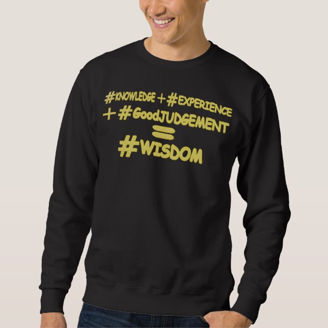 Sweatshirt "WISDOM EQUATION" Mignonne Expression Design. Comm (Devant)