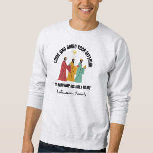 Sweatshirt Wise Men Custom Family Noël chrétien