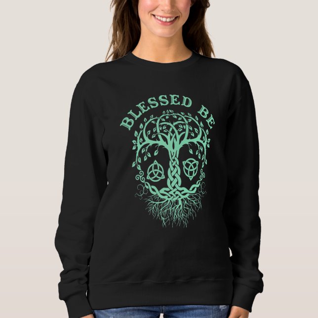 Sweatshirt Witchcraft Wiccan Pagan Tree Of Life  15 (Devant)