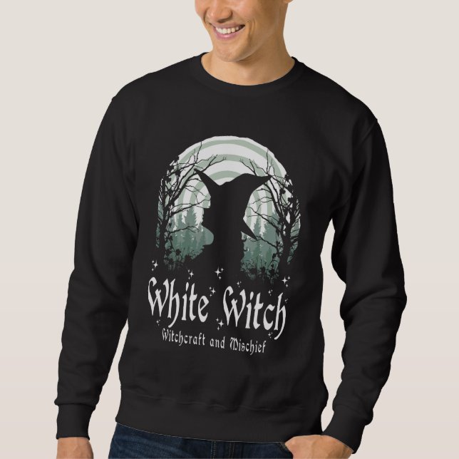 Sweatshirt Witchcraft Wiccan White Witch (Devant)