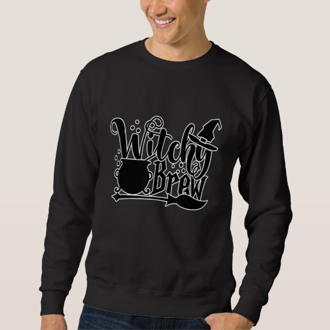 Sweatshirt Witches Brew Coffee Trick Witchy  Halloween (Devant)