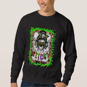 Sweatshirt Witchy Mama Halloween Skull Witch Maman Femmes Éff