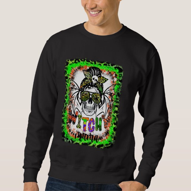 Sweatshirt Witchy Mama Halloween Skull Witch Maman Femmes Éff (Devant)