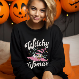 Sweatshirt Witchy Woman Funny Pink Witch Halloween