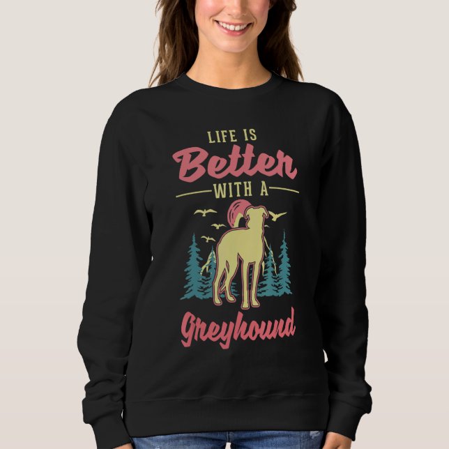 Sweatshirt with a Greyhound Whippet Galgo (Devant)