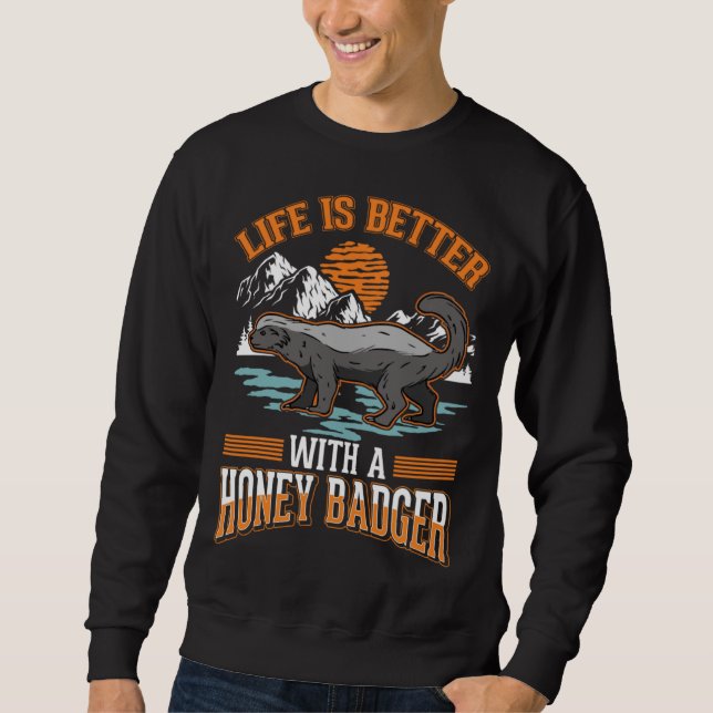 Sweatshirt with a Honey Badger (Devant)