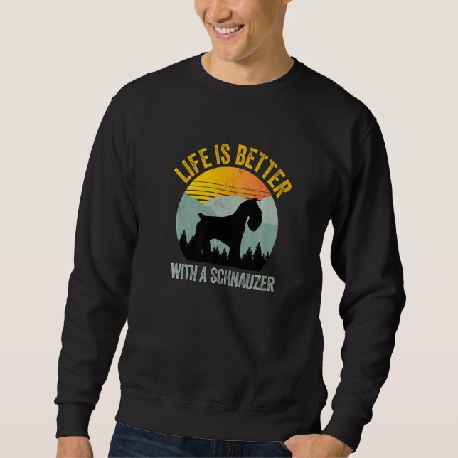 Sweatshirt With A Schnauzer Retro Summer Distressed (Devant)