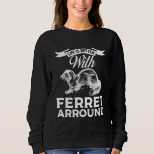 Sweatshirt With Ferret Women Men