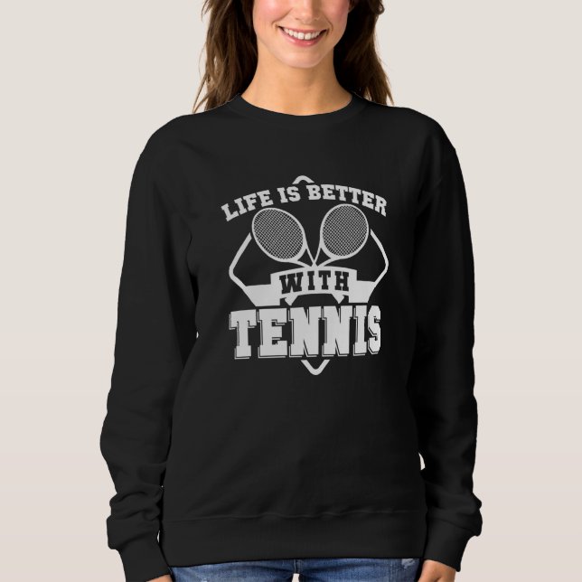 Sweatshirt With Tennis Racket Sports (Devant)