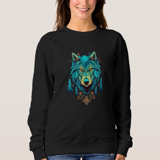 Sweatshirt Wolf And Wolves Men Women Kids 34 (Devant)