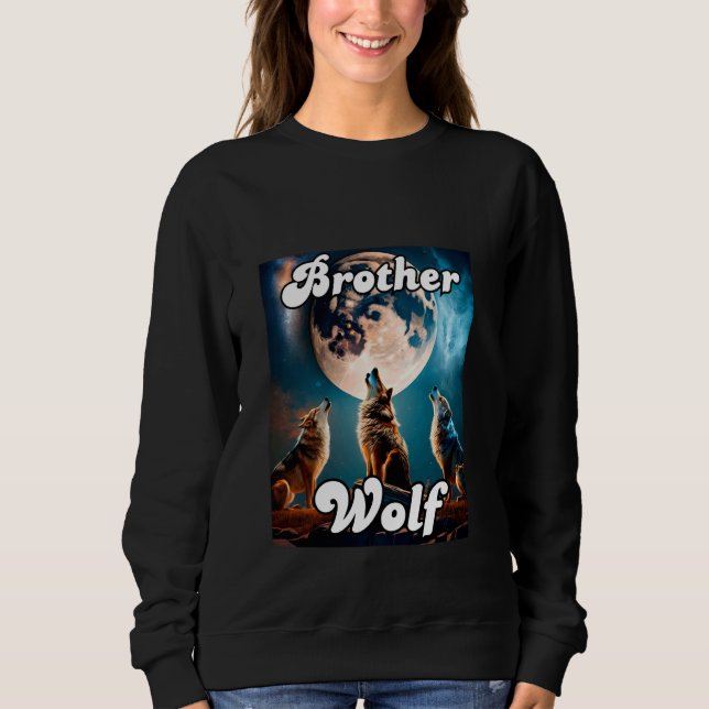 Sweatshirt Wolf Brother Matching Tribe Wolves Camping Pack Mo (Devant)