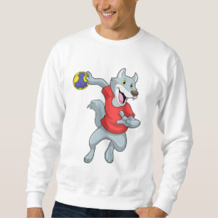 Sweatshirt Wolf comme joueur de handball avec Handball