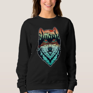 Sweatshirt Wolf Head coloré Cool Street Art