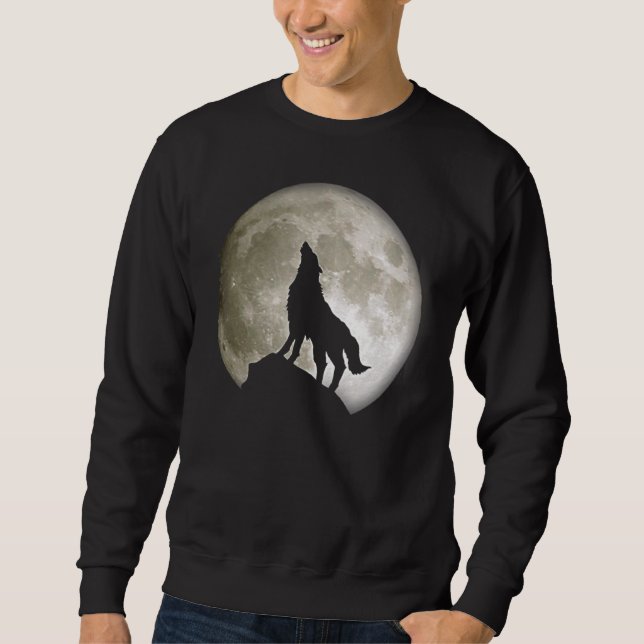 Sweatshirt Wolf Homme Wolf Wolf Femmes Wolf Moon (Devant)