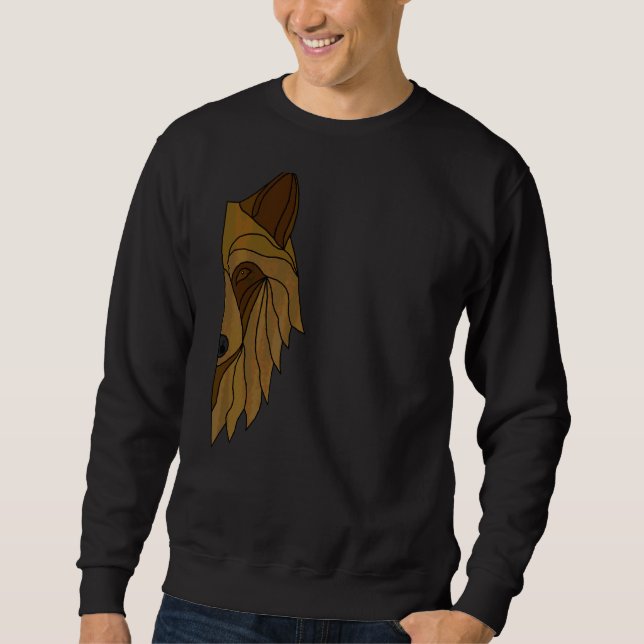 Sweatshirt Wolf Motif Predateur face Wolfs 2 (Devant)